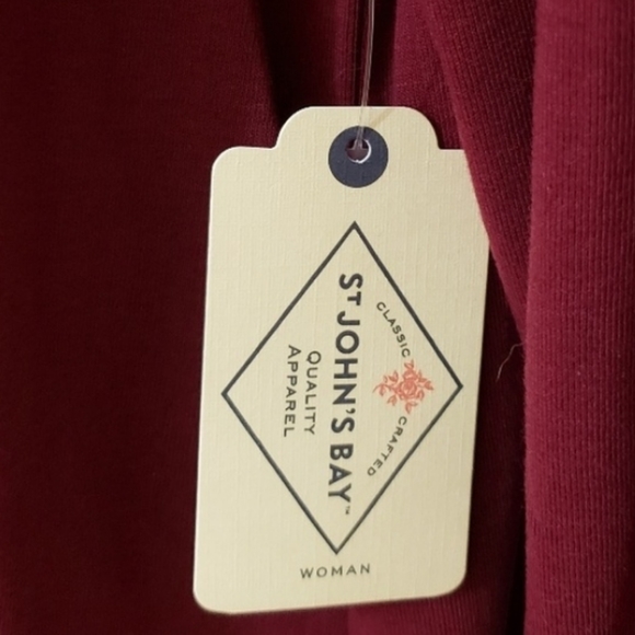 NWT ST. JOHN'S BAY Christmas Cotton Scoop-Neck Long-Sleeve Pullover Tunic - Picture 5 of 5